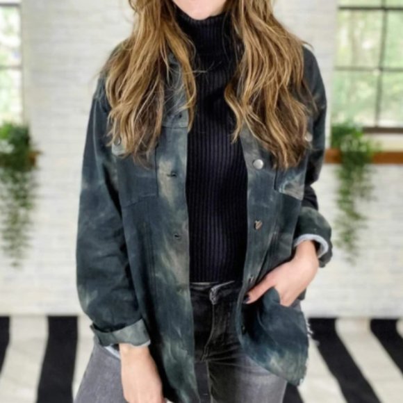 Women's TIE-DYED SHIRT JACKET - Picture 3 of 3